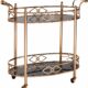 Inspire Q Metropolitan Bar Cart with Glass Shelves product image