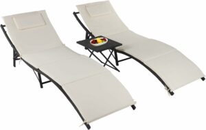 PayLessHere Adjustable Chaise Lounge Chair Set (3-Pack)