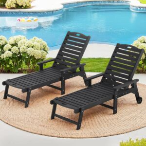 LUE BONA HDPS 5-Position Adjustable Chaise Lounge Chair (2-Pack)