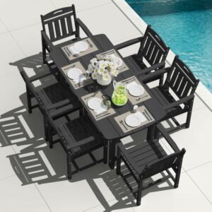 SUUNYN HDPE Outdoor Patio Dining Set (7-Piece)