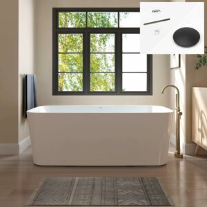 FerdY Maui 67-Inch Acrylic Freestanding Bathtub