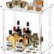 HMYHUM 2-Tier Rolling Bar Cart 30-Inch Serving Cart product image