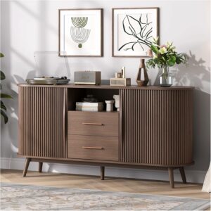 JOINICE 63-Inch Storage Cabinet with Doors and Drawers