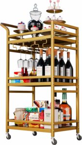 Soywey 3-Tier Bar Cart with Wheels