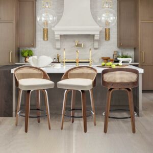 YOUUGIOR 26-Inch Counter Height Bar Stools (Set of 3)