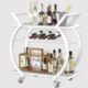 LVB Rolling Bar Cart with Storage (White Oak) product image