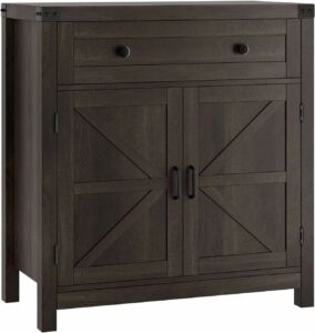 HOSTACK Coffee Bar Cabinet with Drawer and Adjustable Shelf