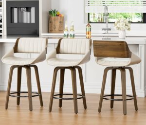 YaFiti 26-Inch Swivel Bar Stools (Set of 3)