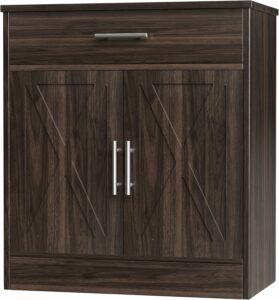 Shintenchi 28.3-Inch Storage Cabinet with Doors and Drawers