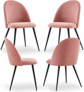 Homedot Velvet Dining Chair Set (4-Pack)
