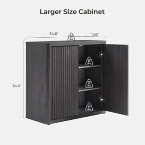 SICOTAS 103.8-Inch Buffet Cabinet with Doors & Shelves