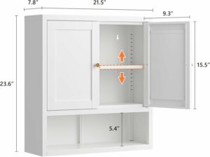 XIOMIOHTRQ Wall Mounted Storage Cabinet 23.6-Inch