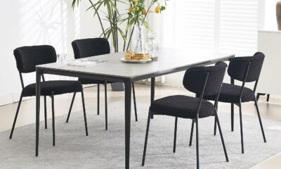 KCC Boucle Dining Chairs Set of 4 with Sherpa Upholstery product image