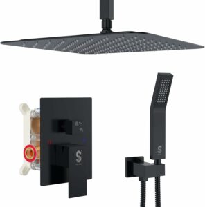 SR SUN RISE 12-Inch Ceiling Mount Shower System with Rough-In Valve