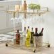 FERFALDER 2-Tier Rolling Bar Cart with Wine Rack product image