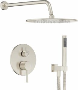 GABRYLLY Shower System with 10-Inch Rain Shower Head and Handheld Spray