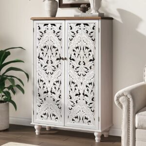 JOINICE 47-Inch Storage Cabinet with Doors and Shelves