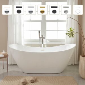 Vanity Art VA6517-BN 71-Inch Freestanding Bathtub