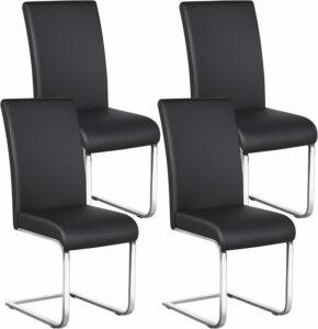 Yaheetech Faux Leather Dining Chairs (Set of 4)