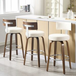 Bekrvio 26-Inch Swivel Bar Stools Set of 3