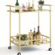 RiteSune 30-Inch Bar Cart with 2 Glass Shelves product image