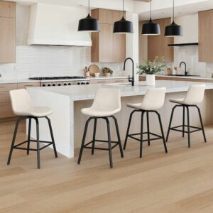 LUE BONA 360° Swivel Bar Stools 26-Inch (Set of 3)