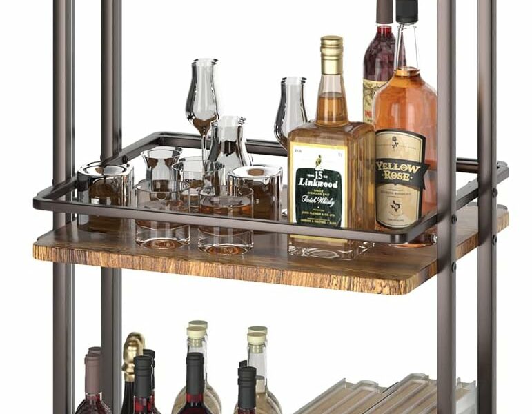 XYZLVSI 3-Tier Rolling Bar Cart product image
