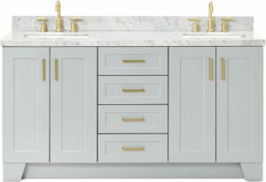 ARIEL Taylor 67-Inch Double Vanity with Marble Countertop