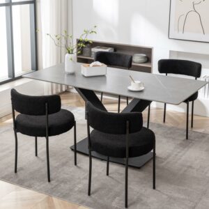 Cinxzar Boucle Dining Chairs (Set of 4)
