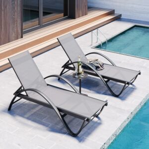 SUNLEI Adjustable Chaise Lounge Chair (2-Pack)