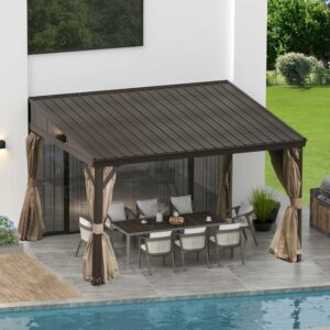 domi outdoor living 10' x 12' Wall-Mounted Hardtop Gazebo