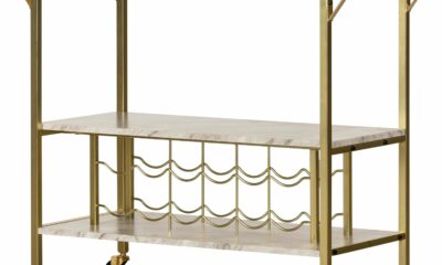South Shore Maliza Bar Cart with Wine Glass Rack product image