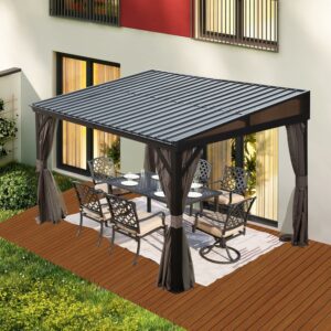 domi outdoor living 8x12FT Hardtop Wall-Mounted Gazebo