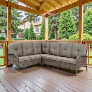 Belord 6-Seater Outdoor Sectional Sofa with Removable Cushions