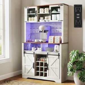 GlouMod 70-Inch Bar Cabinet with Wine Rack, Lighting & Outlet product image