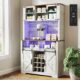 GlouMod 70-Inch Bar Cabinet with Wine Rack, Lighting & Outlet product image