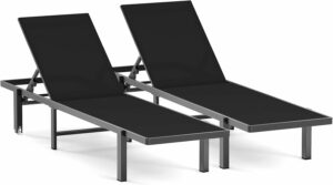 Ciokea 5-Position Adjustable Chaise Lounge Chair (2-Pack)