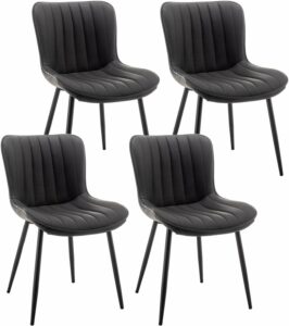 Cinxzar Upholstered Dining Chairs with Metal Legs (Set of 4)