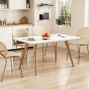 Comfy to go 47.2-Inch Dining Table with Solid Wood Legs