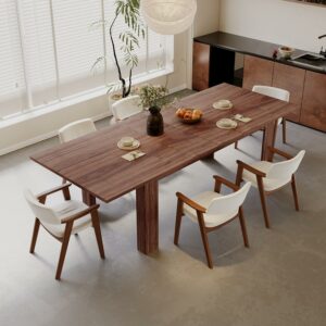 JassmiPkwy Expandable Dining Table for 6 to 8 People