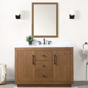 Vanity Art VA7048E 48-Inch Bathroom Vanity with Carrara Marble Top