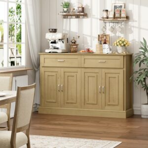 FACBOTALL 55.1-Inch Storage Cabinet with 2 Drawers and 4 Doors