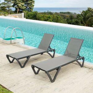 domi outdoor living Patio Chaise Lounge (2-Pack)