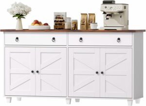 SYESWAY 55-Inch Sideboard Cabinet with 4 Doors & 2 Drawers