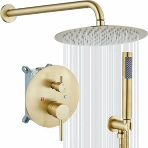 gotonovo 10-Inch Rainfall Shower System with Handheld Spray