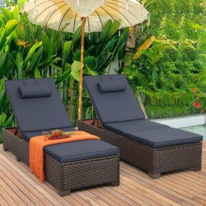 Rattan Star Adjustable Chaise Lounge (2-Pack)