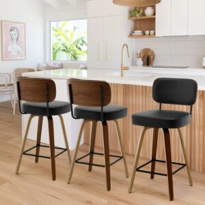 Bekrvio 26-Inch Swivel Bar Stools (Set of 3)