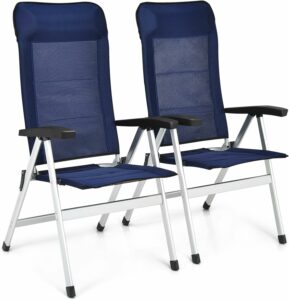 Tangkula 7-Position Reclining Lounge Chair (2-Pack)