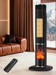 YEW 1500W Space Heater with Thermostat, 80° Oscillation