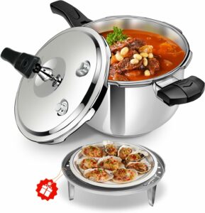 KAIVESEA 3.2-Quart Pressure Cooker, Stainless Steel Stovetop Pot